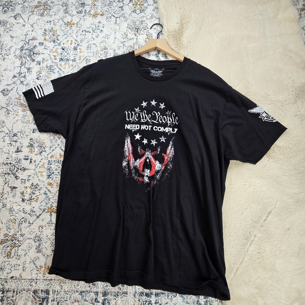 We The People Americana Black Graphic Short Sleeve Tee Top XXXL